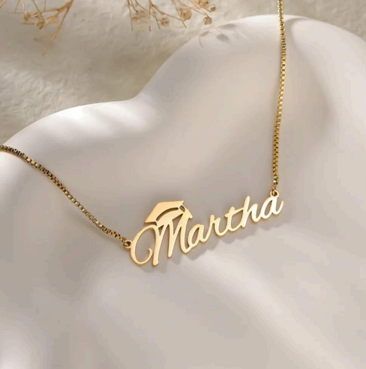 Personalized Custom Name Graduate Hat Necklace