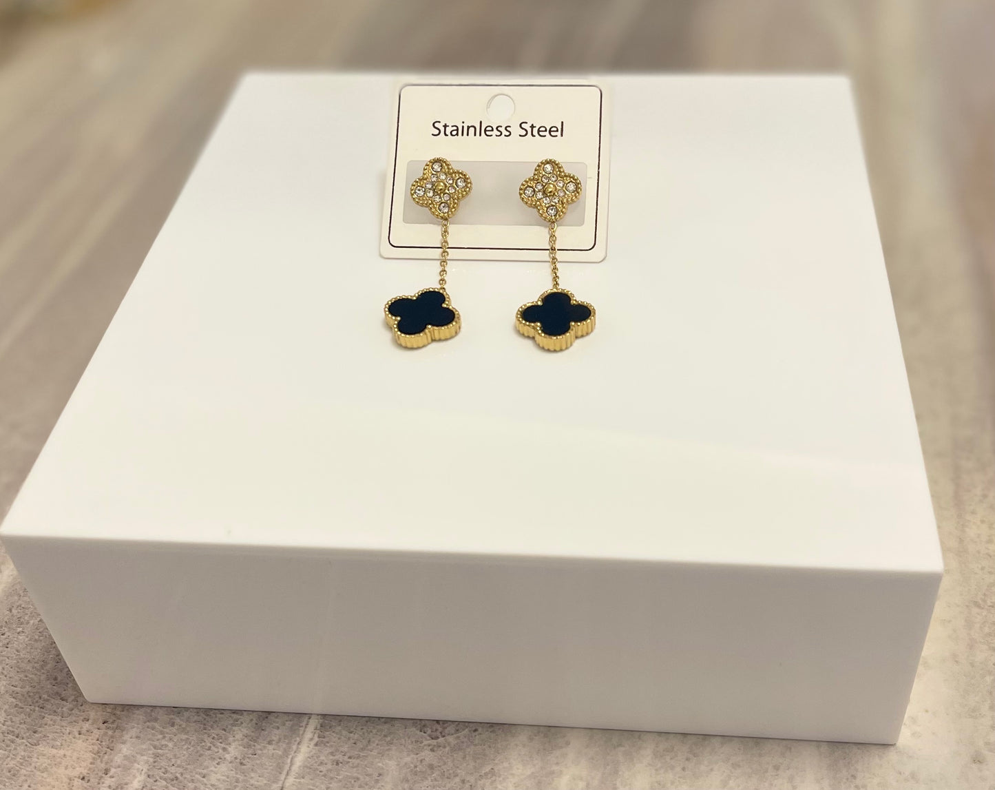 18k gold plated clover Earings with 6 colours