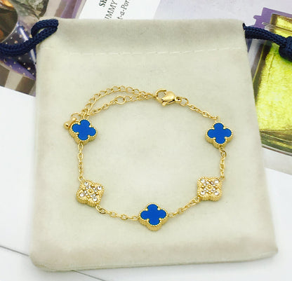 Beautiful Fashionable Clover bracelets with 6 different colours