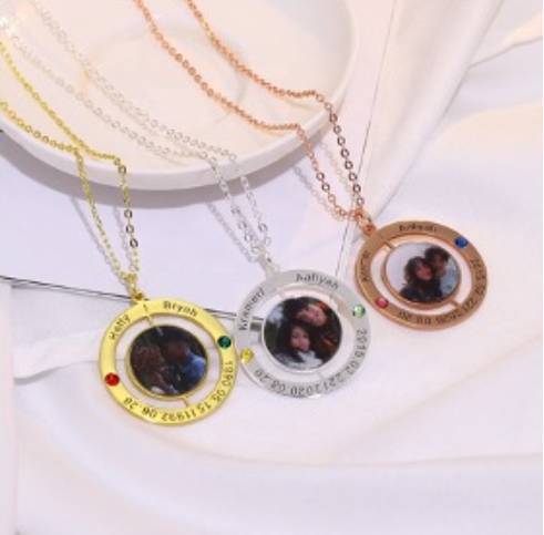 Personalized Round Custom Photo Necklace