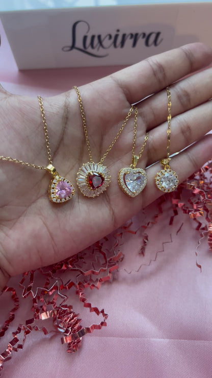 Give Away✨ 18k gold plated Stainless Steel Luxury Pendant Zircon Necklaces with 3 different colours